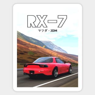 Red RX-7 Sticker